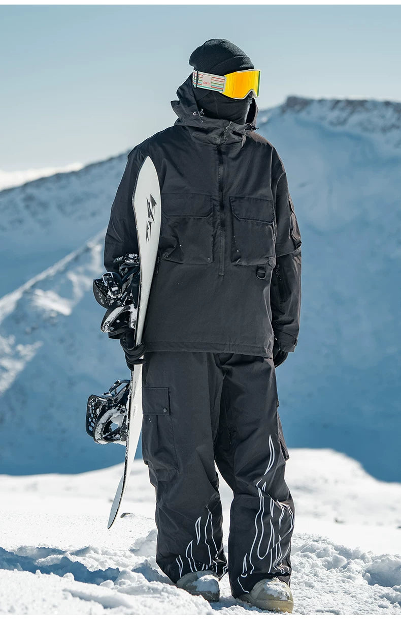 Techwear Half-Zip Insulated Anorak Snow Jacket – Unisex | Gsou Snow
