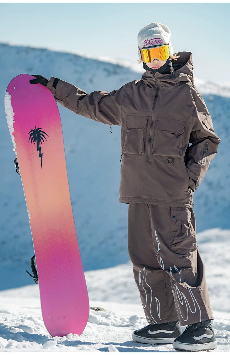 Techwear Half-Zip Insulated Anorak Snow Jacket – Unisex | Gsou Snow