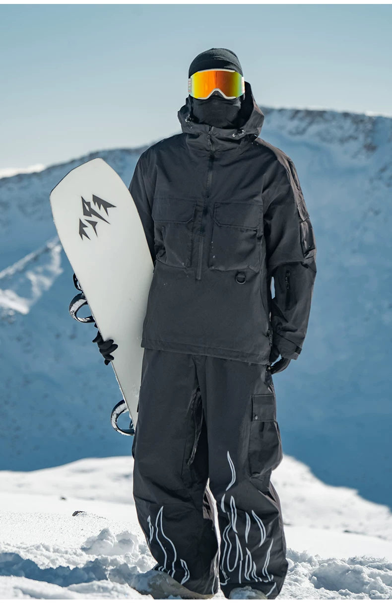 Techwear Half-Zip Insulated Anorak Snow Jacket – Unisex | Gsou Snow