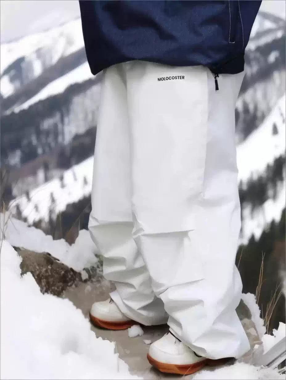 3L Fleece-Lined Baggy Snow Pants – Unisex | Molocoster