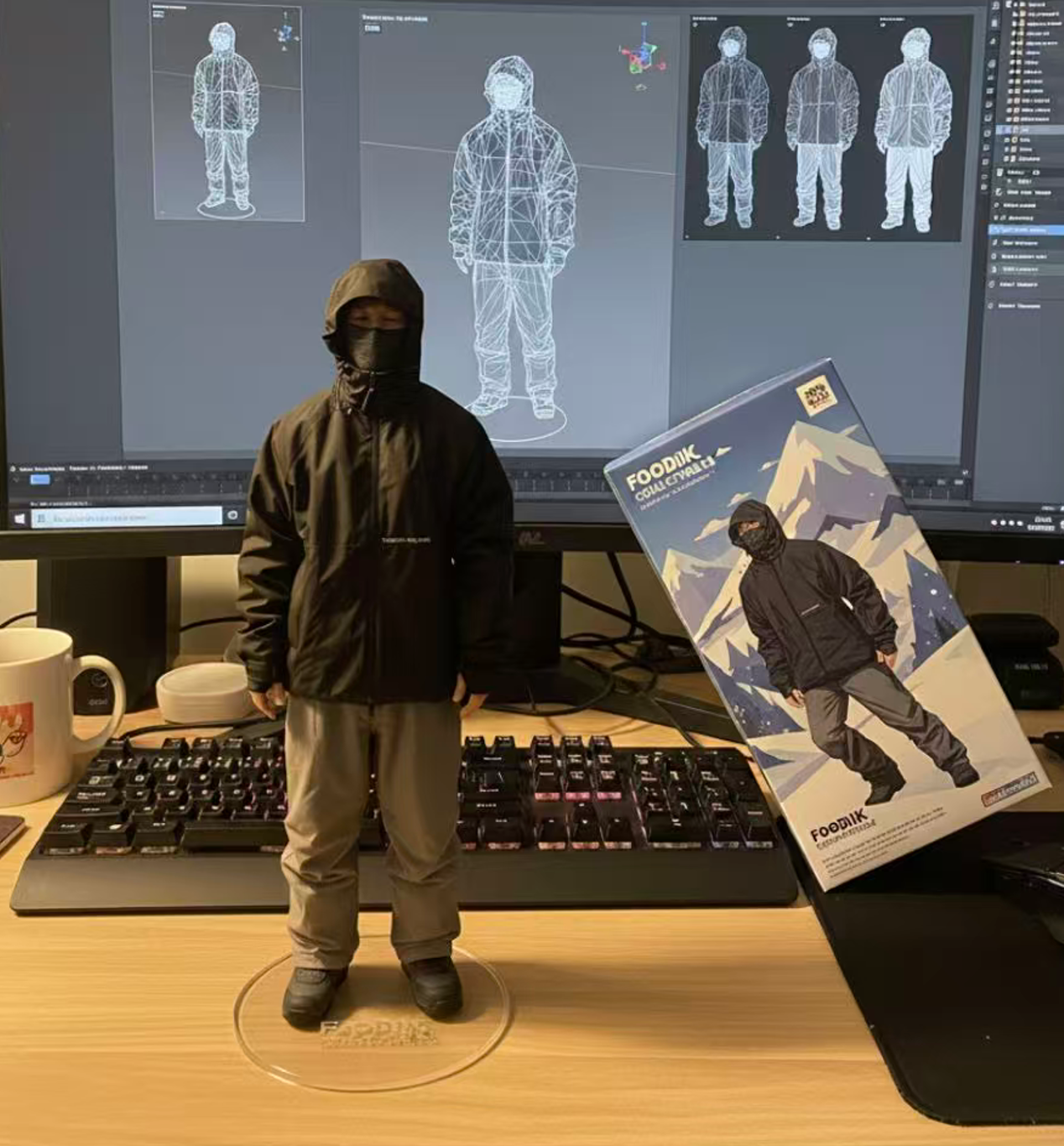 3D Custom Snowboard Doll Mininature