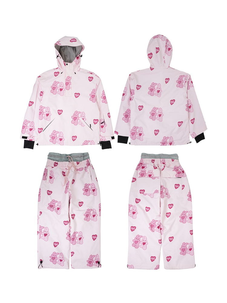 Molocoster Pink Rabbit Graphene Snow Suit – Unisex