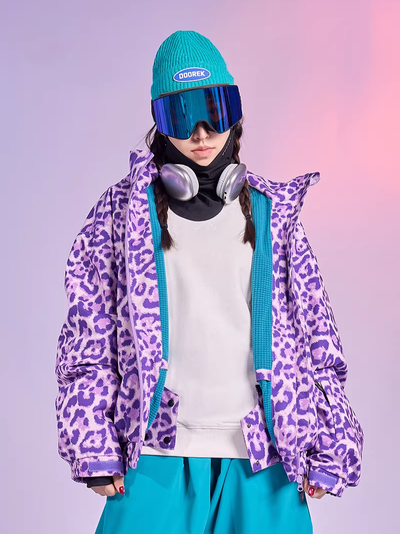 20K Leopard Print Snow Jacket – Unisex | Doorek