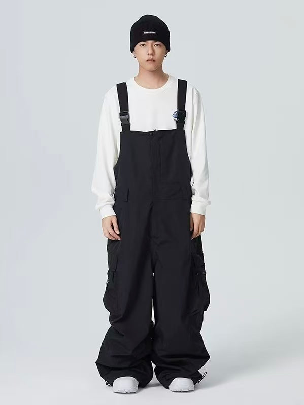 3L Side Release Buckle Belt Baggy Snow Bibs - Women's | Searipe