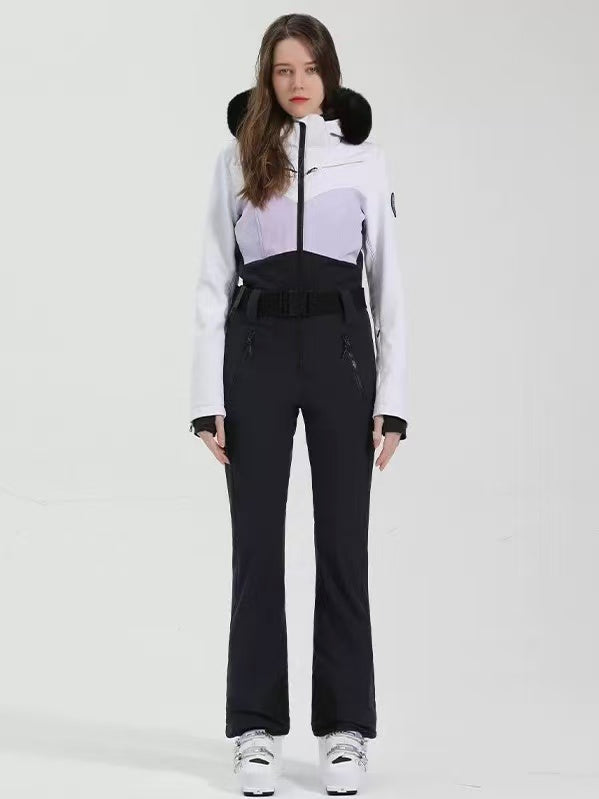 Faux-Fur Slim Ski Jumpsuit – Women's | Gsou Snow