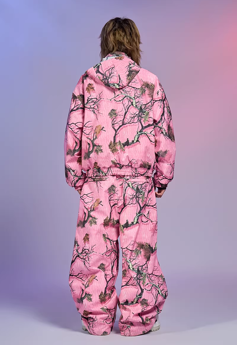 Pink Forest Camo Snowboard Pants – Unisex | Doorek