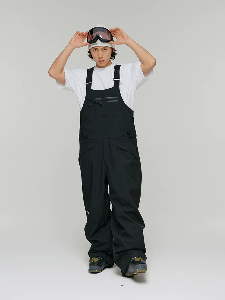 3L Freeride Baggy Snow Bib Pants – Unisex | Winter Ticket