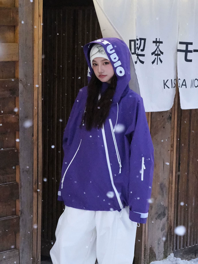 3L Aurora Asymmetric Zip Ski Jacket – Unisex | Hellystudio