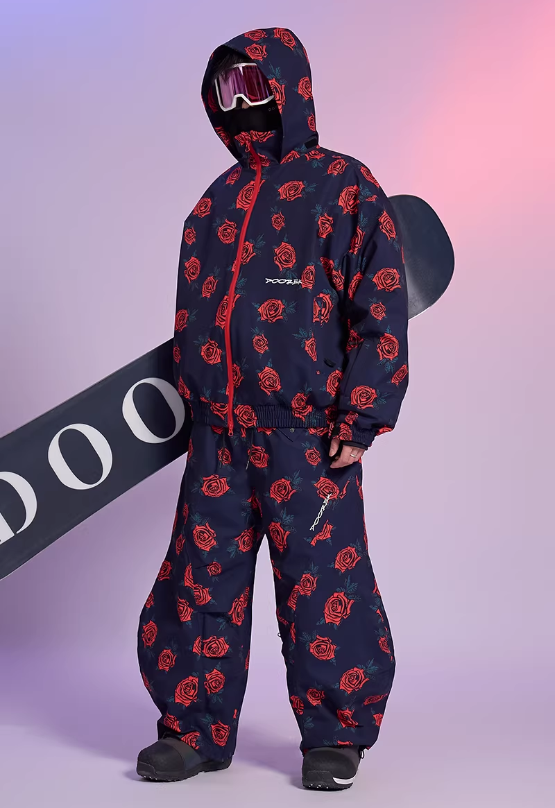 20K Waterproof Rose Camo Snowboard Pants – Unisex | Doorek
