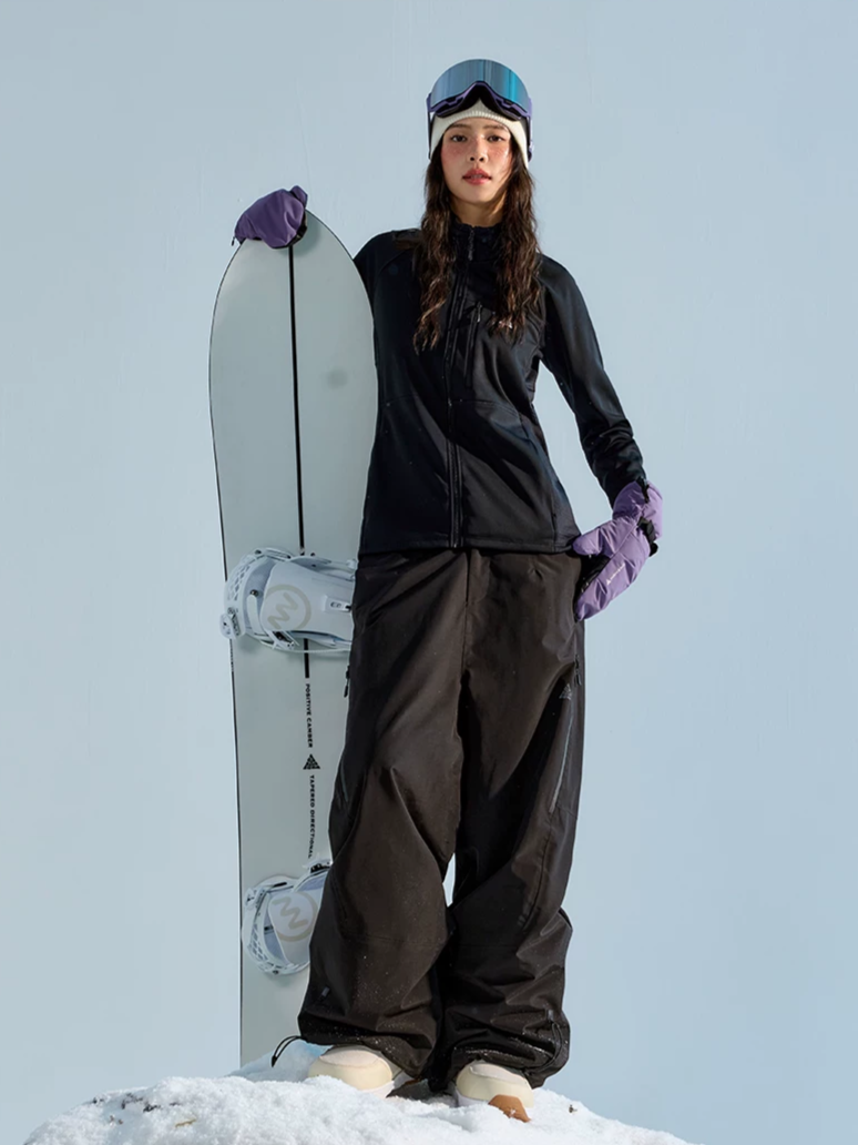 Wind-Resistant Grid Fleece Ski Mid Layer – Women's | NANEND