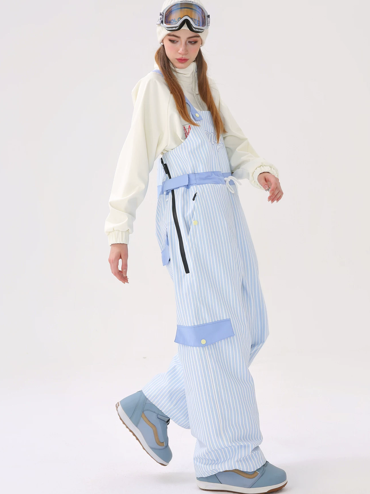 3L Striped Fleece Snow Bibs - Unisex| Molocoster