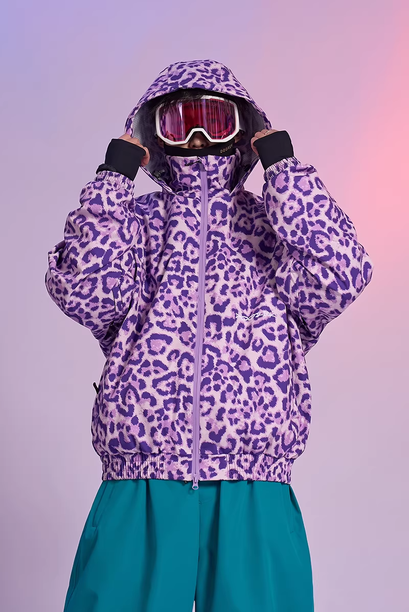 20K Leopard Print Snow Jacket – Unisex | Doorek
