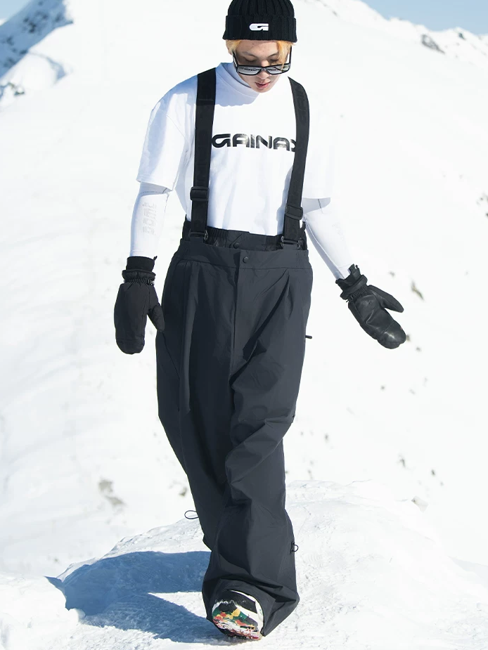 3L XT3N Baggy Shell Snow Bib Pants – Unisex | GAINAX