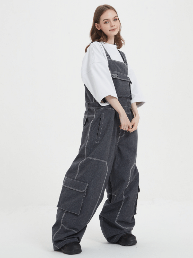 Loose Denim 15K Insulated Snow Bibs - Unisex | Doorek