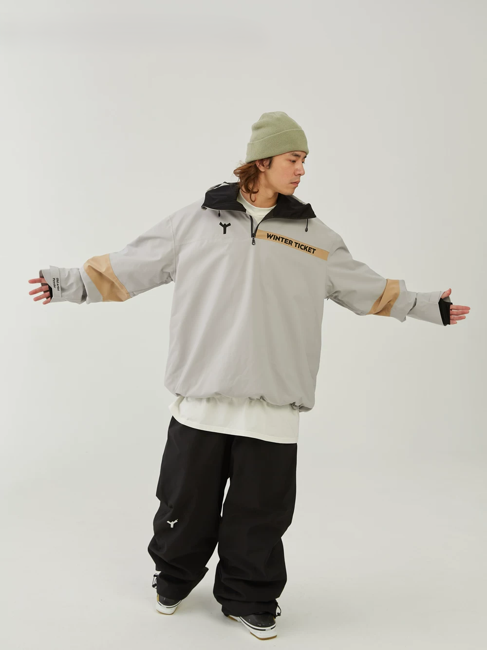 3L Oversized Freeride Pullover Snow Jacket – Unisex | Winter Ticket