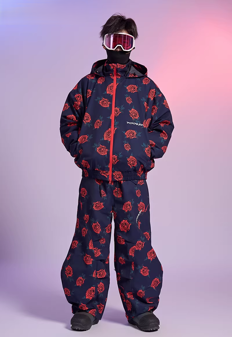 20K Waterproof Rose Camo Snowboard Jacket – Unisex | Doorek