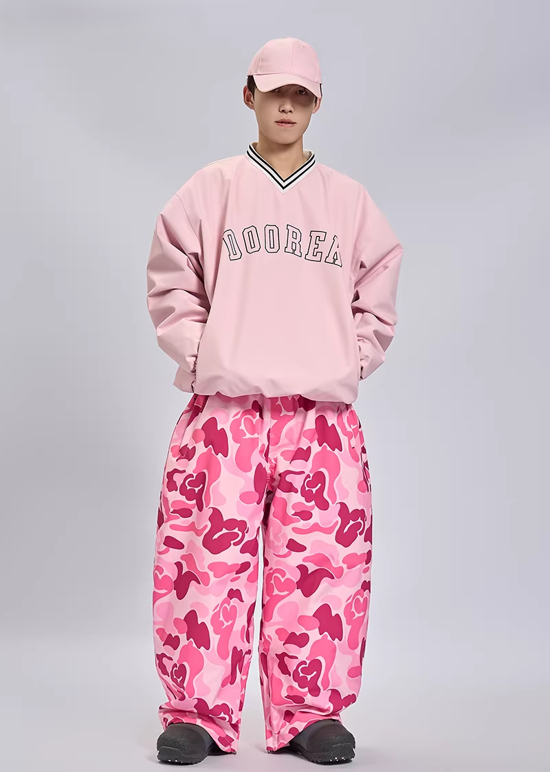 20K Waterproof 3-Layer Insulated Pink Camo Snowboard Jacket – Unisex | Doorek