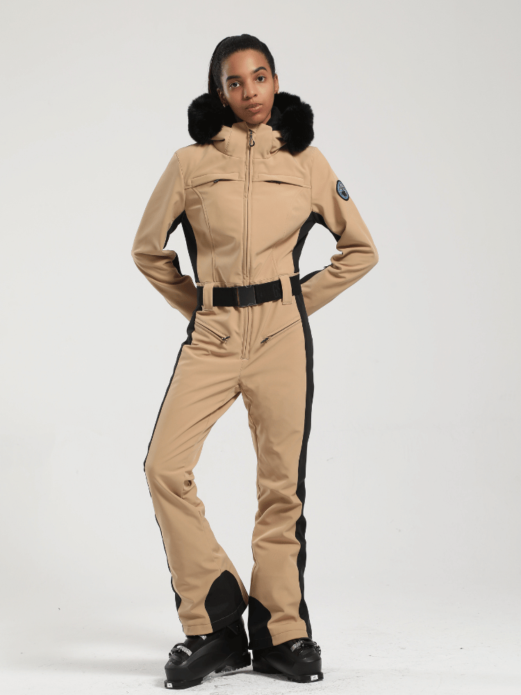Faux-Fur Slim Ski Jumpsuit – Women's | Gsou Snow