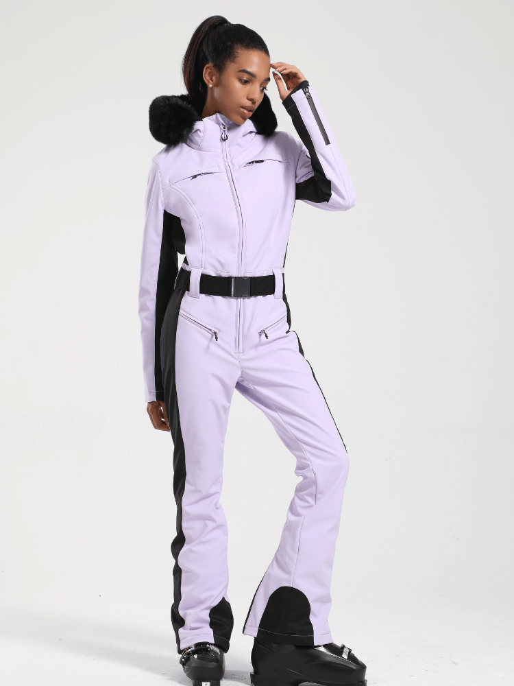 Faux-Fur Slim Ski Jumpsuit – Women's | Gsou Snow
