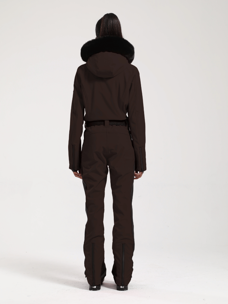 Faux-Fur Slim Ski Jumpsuit – Women's | Gsou Snow