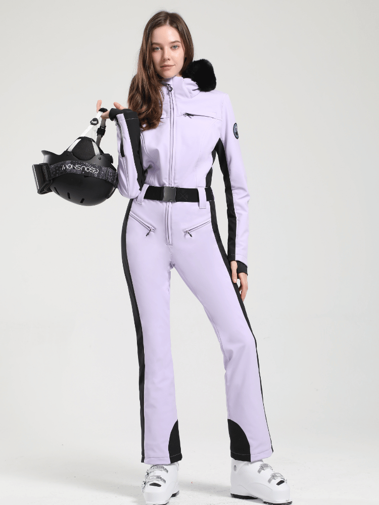 Faux-Fur Slim Ski Jumpsuit – Women's | Gsou Snow
