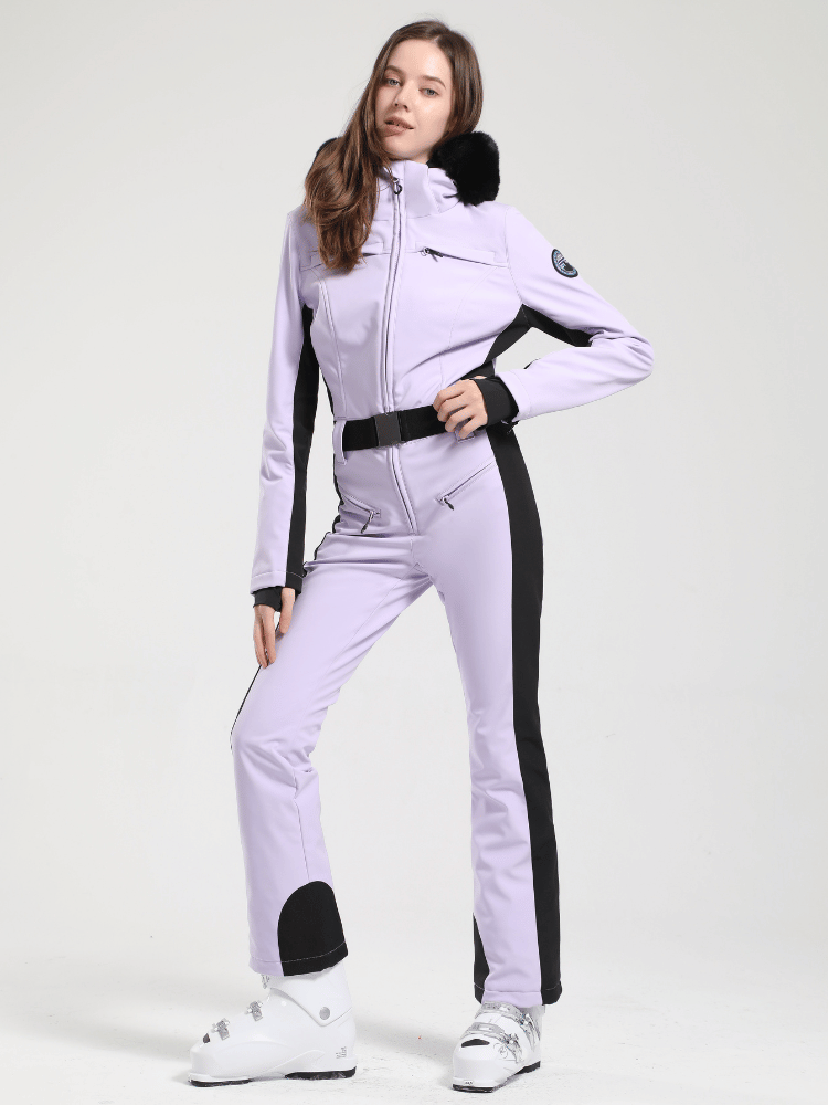 Faux-Fur Slim Ski Jumpsuit – Women's | Gsou Snow