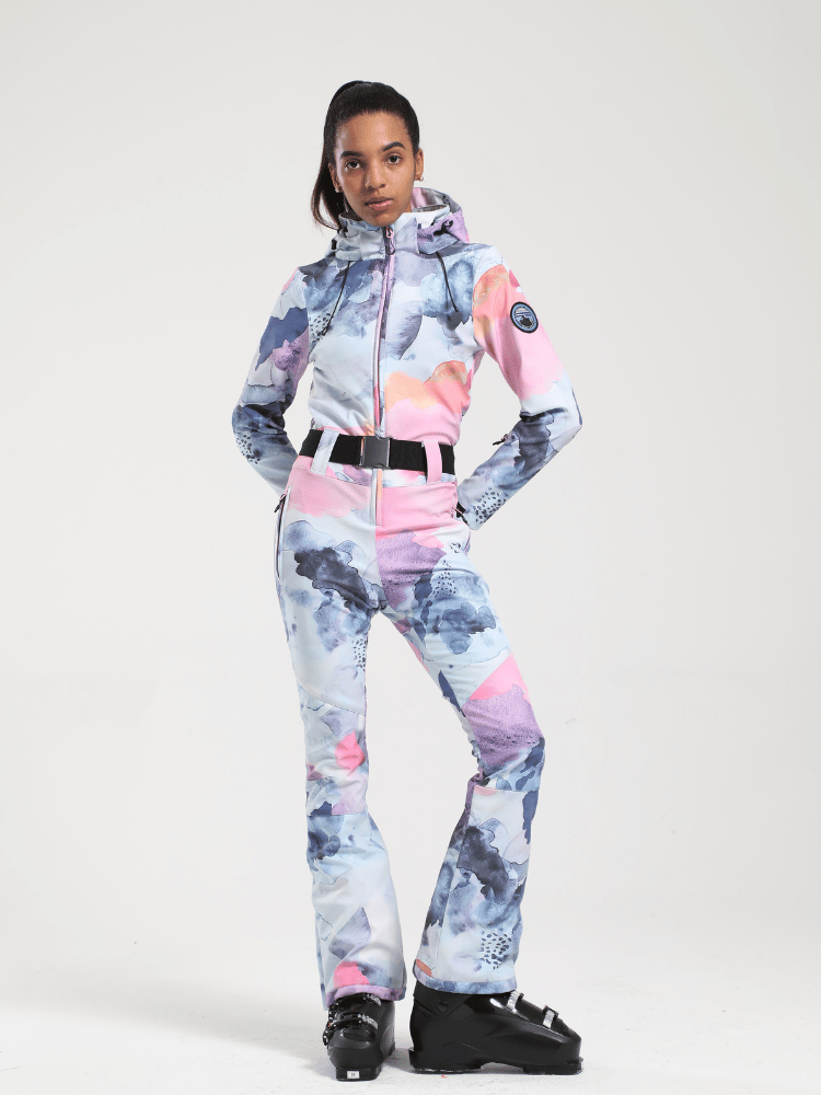 Gsou Snow Sleek Belted Ski Suit – Women’s