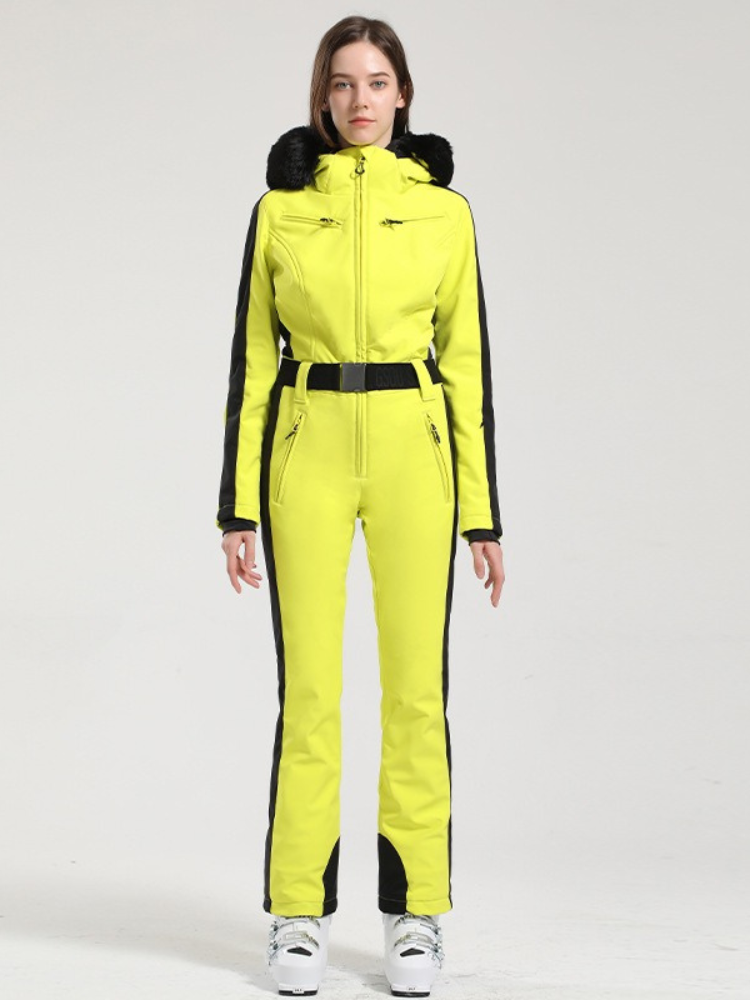 Classic Faux-Fur Ski Jumpsuit – Women's | Gsou Snow