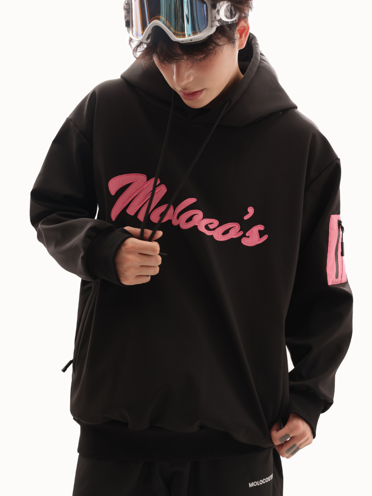 Molocoster Pink Crest Waterproof Hoodie – Unisex