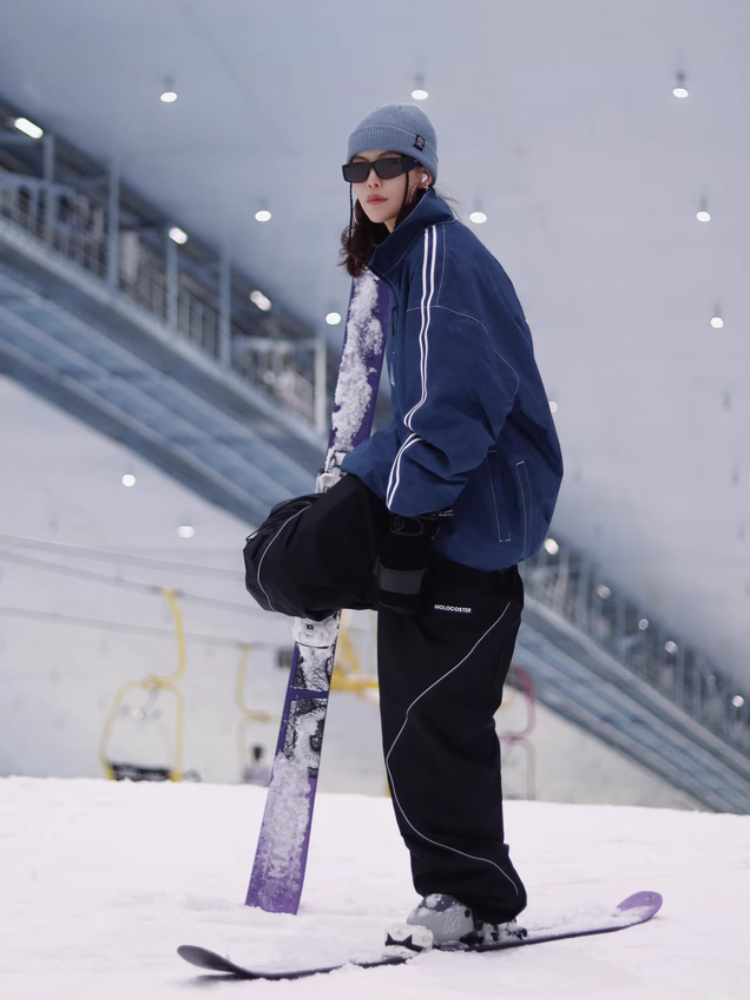 Molocoster Loose Fit Denim Ski Pullover – Unisex