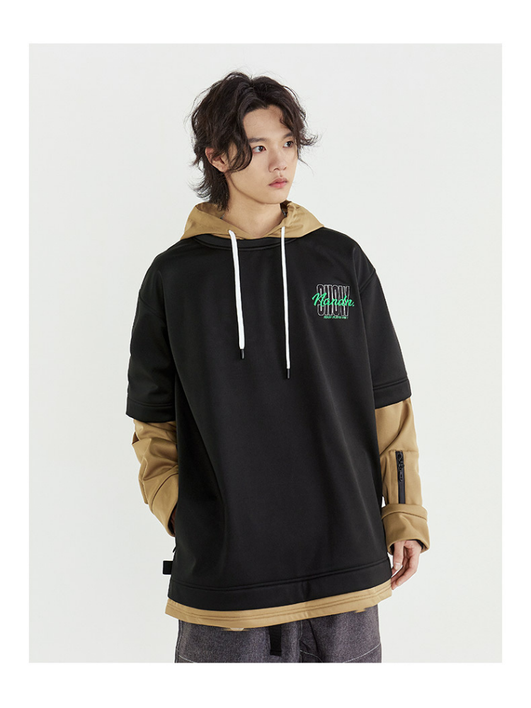 Layered-Sleeve Waterproof Fleece Pullover – Men's | NANDN