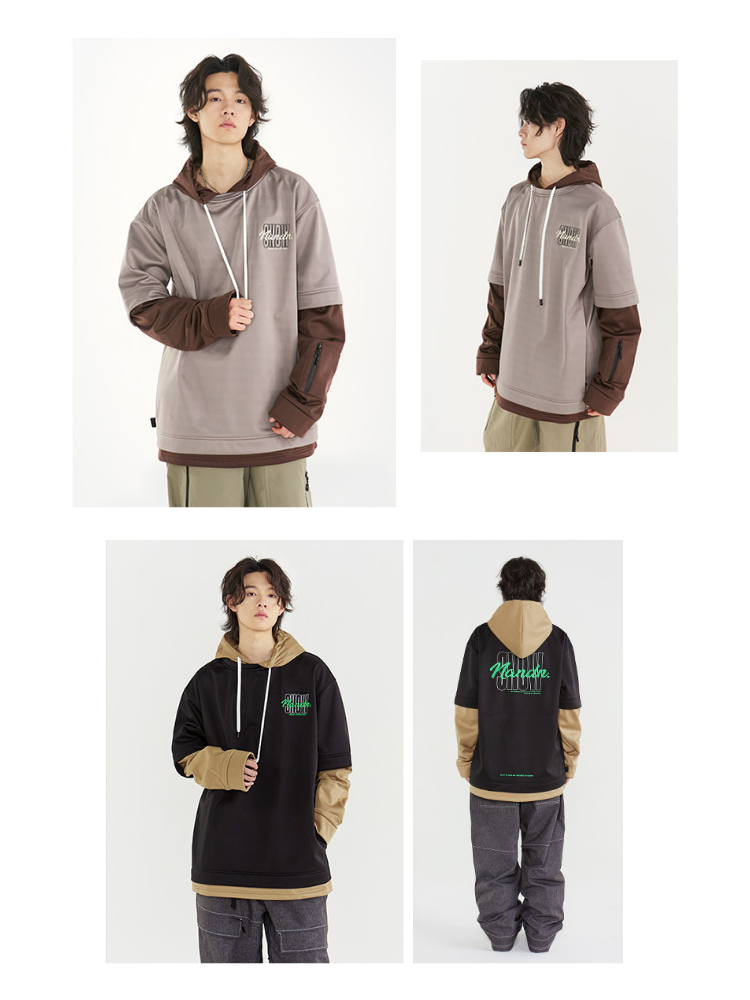 Layered-Sleeve Waterproof Fleece Pullover – Men's | NANDN