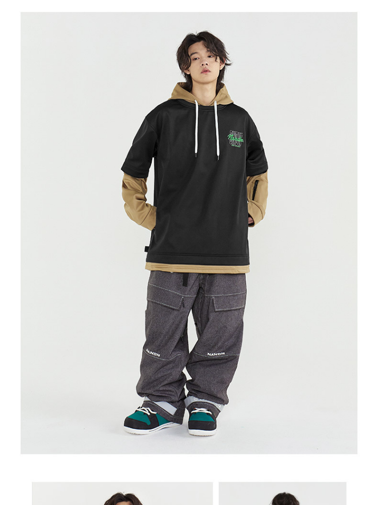 Layered-Sleeve Waterproof Fleece Pullover – Men's | NANDN