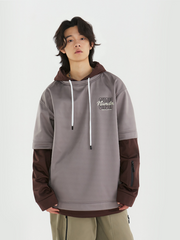 Layered-Sleeve Waterproof Fleece Pullover – Unisex | NANEND