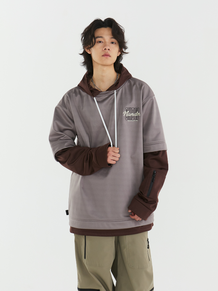 Layered-Sleeve Waterproof Fleece Pullover – Men's | NANDN