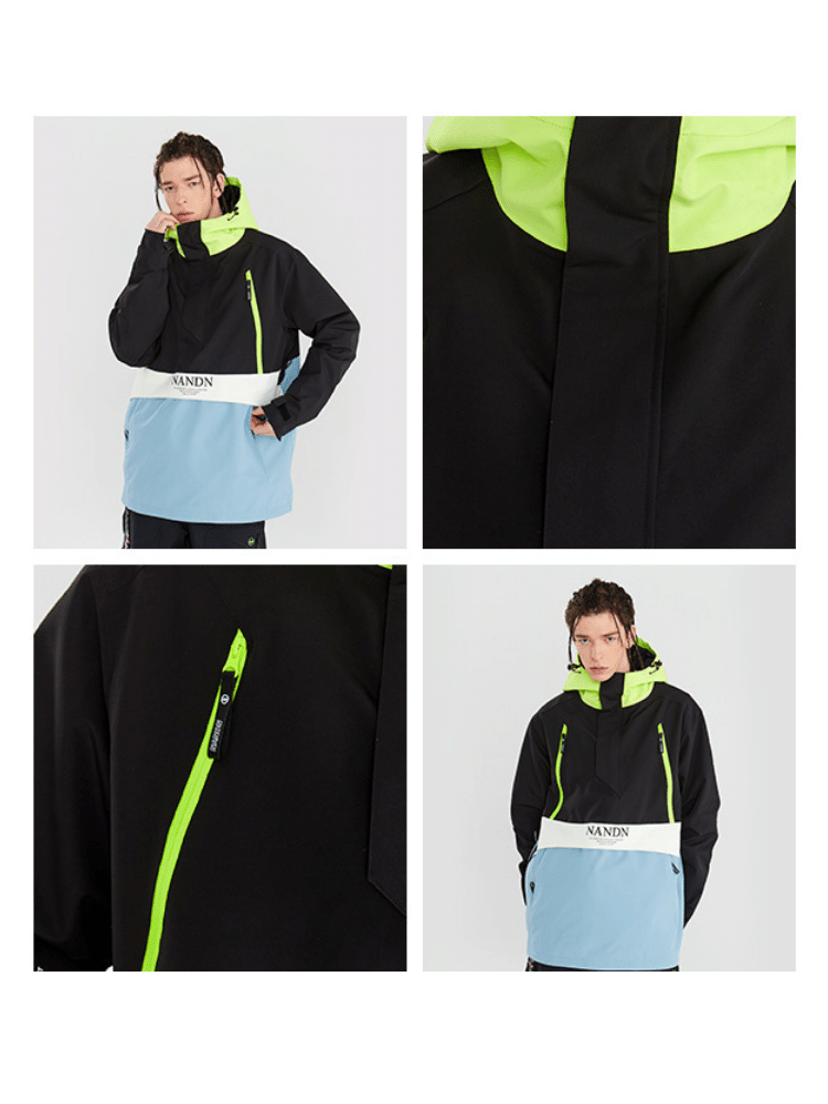 Insulated Colorblock Hood Jacket - Men's | NANDN
