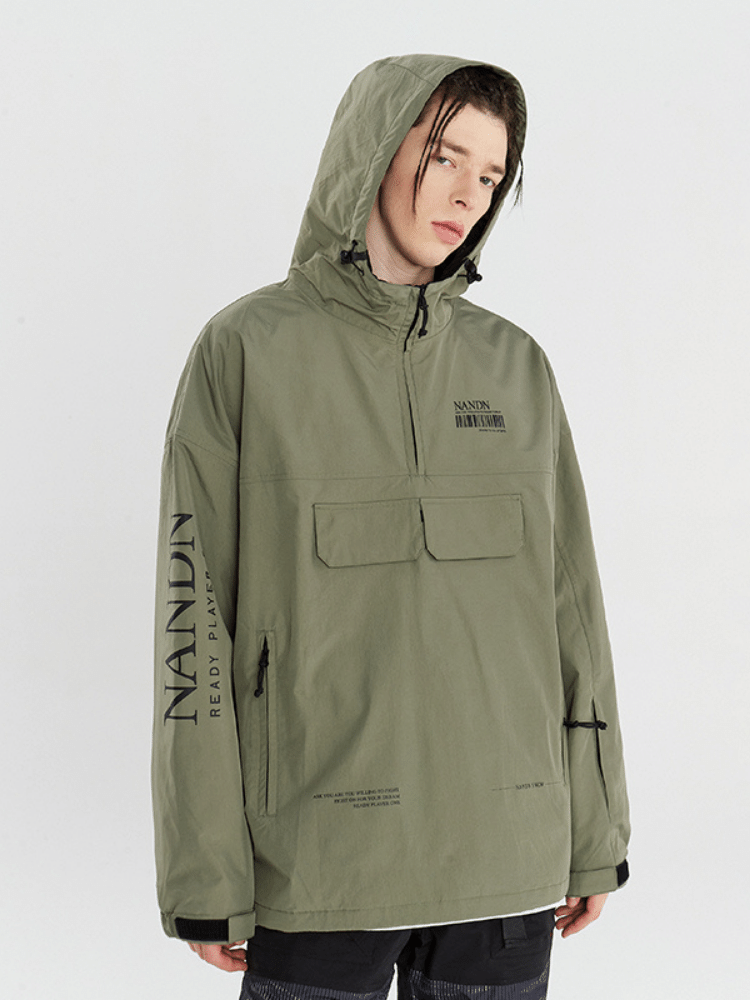 NANDN Outerwear Ski Pullover Shell Jacket - Men's