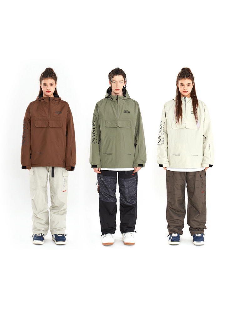 NANDN Outerwear Ski Pullover Shell Jacket - Men's