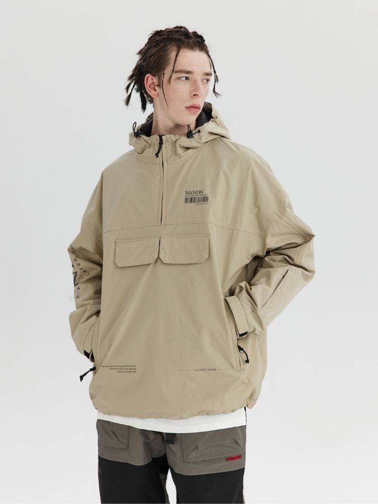 NANDN Outerwear Ski Pullover Shell Jacket - Men's