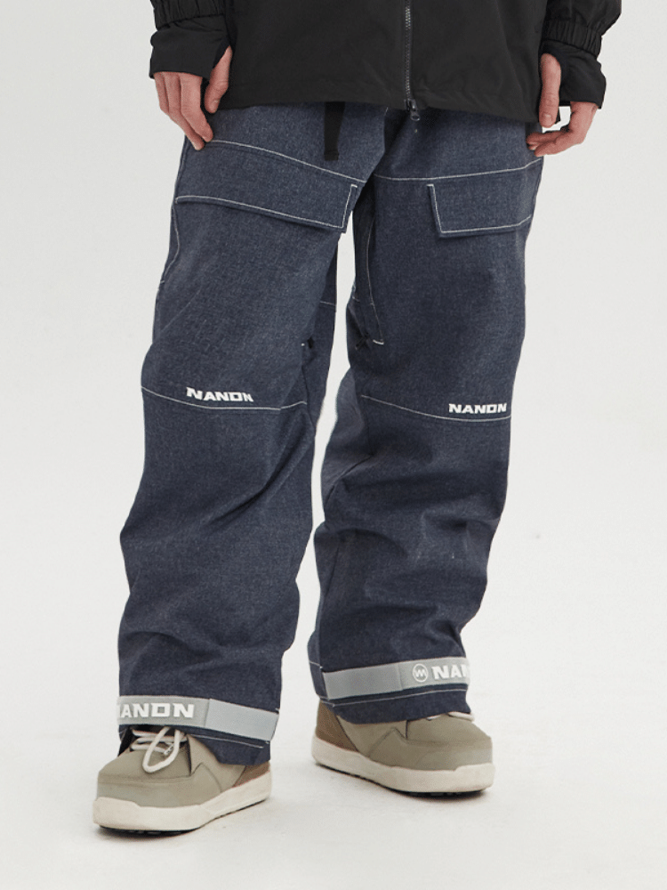 Denim-Look Baggy Snow Pants – Men's | NANDN