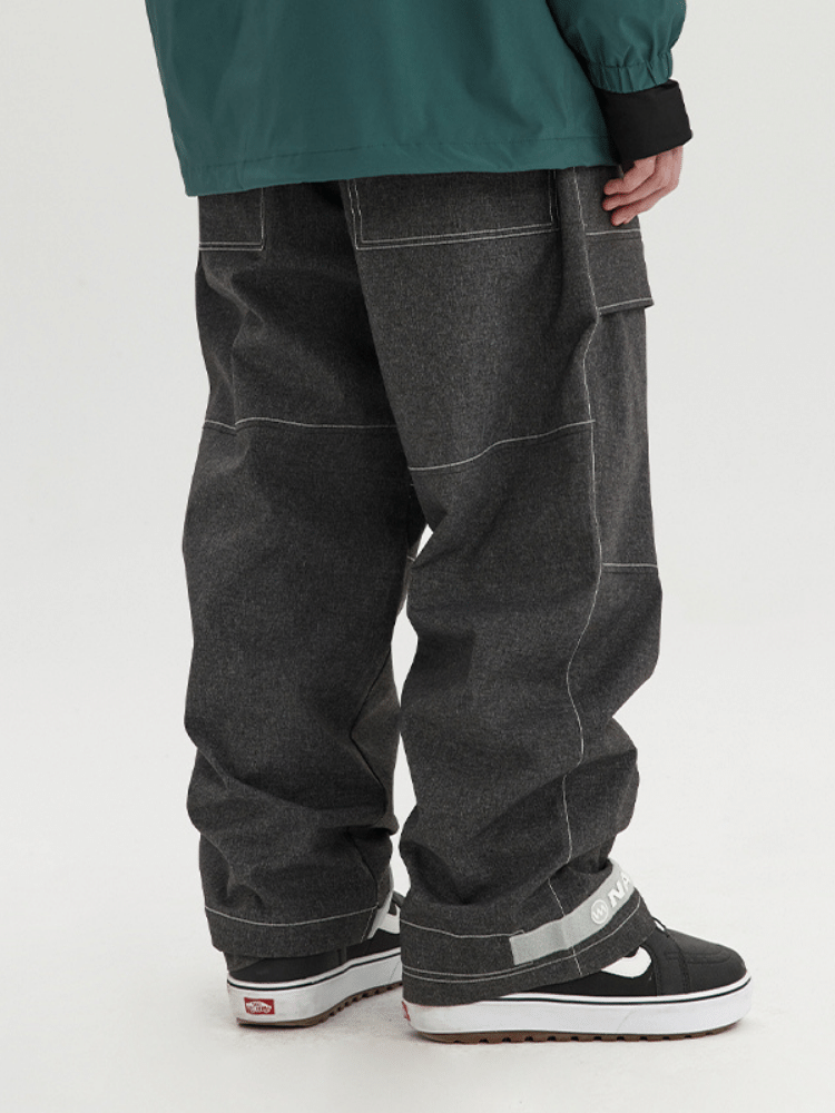 Denim-Look Baggy Snow Pants – Men's | NANDN