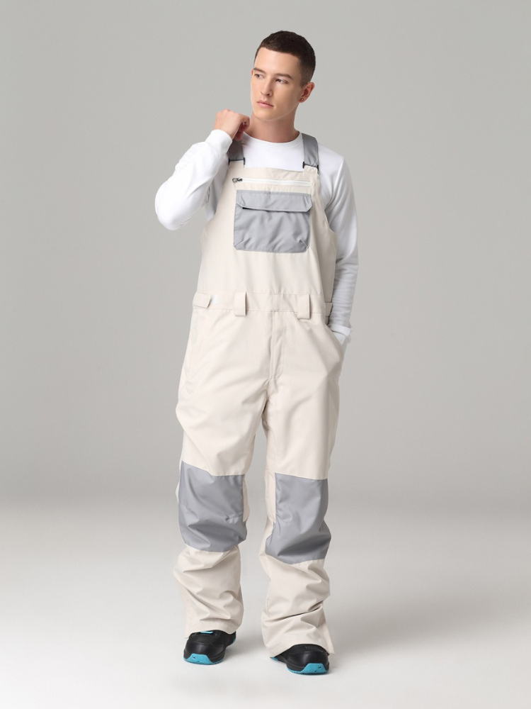 Colorblock Snow Bibs - Men's | Searipe