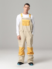 Colorblock Snow Bibs - Men's | Searipe