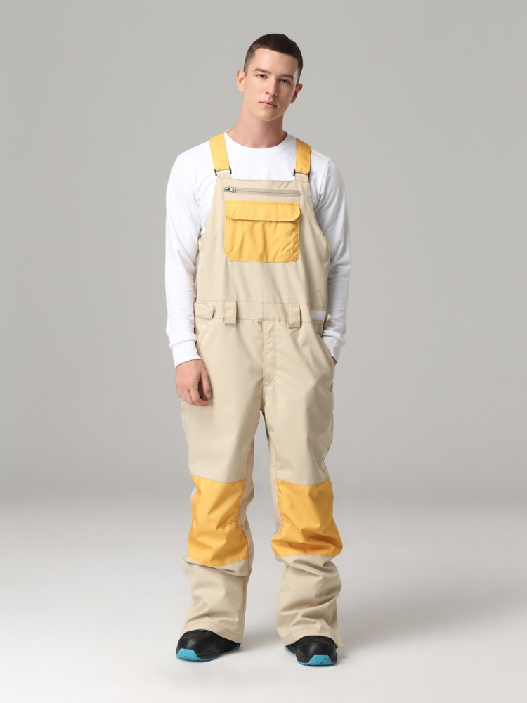 Colorblock Snow Bibs - Men's | Searipe
