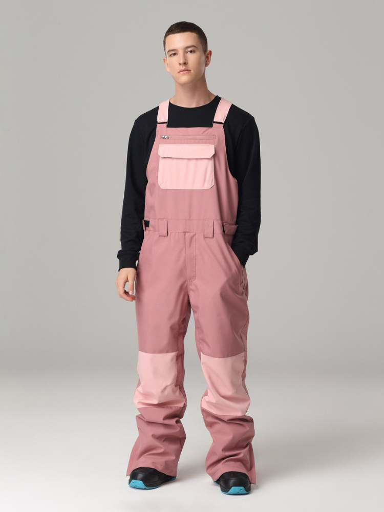 Colorblock Snow Bibs - Men's | Searipe