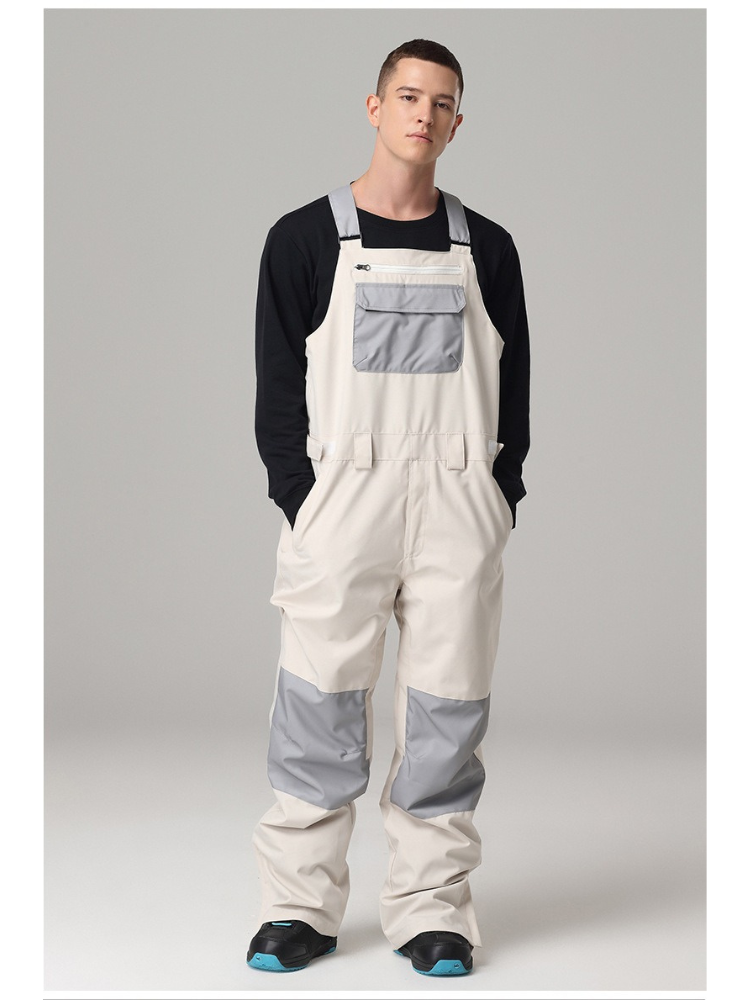 Colorblock Snow Bibs - Men's | Searipe