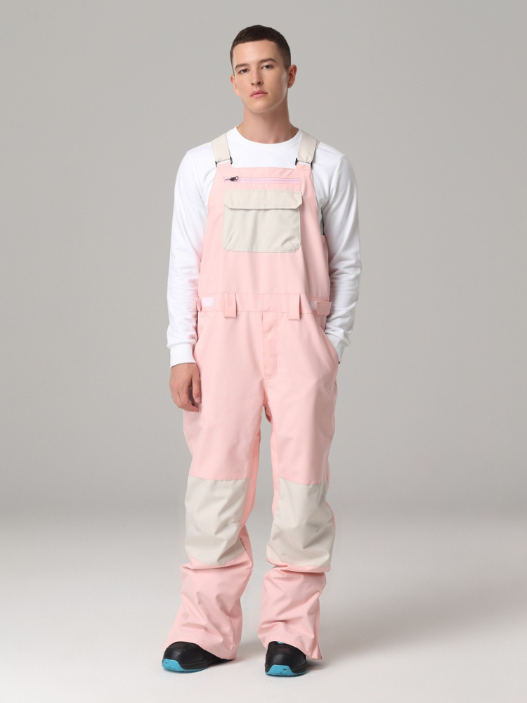 Colorblock Snow Bibs - Men's | Searipe