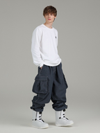 Demin Baggy Cargo Pants - Men's | Searipe