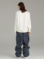 Demin Baggy Cargo Pants - Women's | Searipe