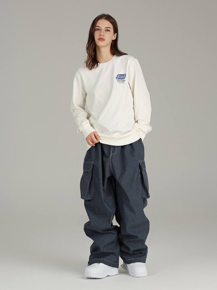 Searipe Demin Baggy Cargo Pants- Women's
